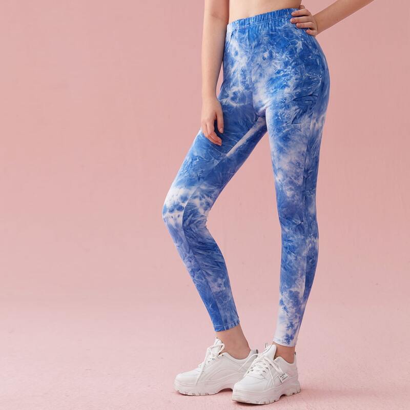 

Tie Dye Leggings, Blue