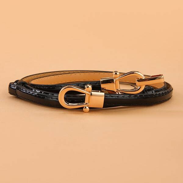 

Simple Skinny Belt, Black