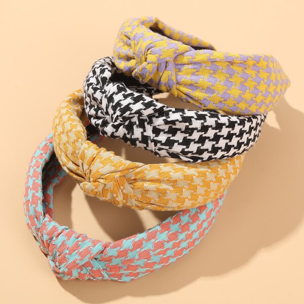 

4pcs Knot Hair Hoop, Multicolor