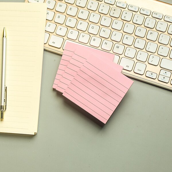 

1pc Horizontal Line Sticky Note, Pink