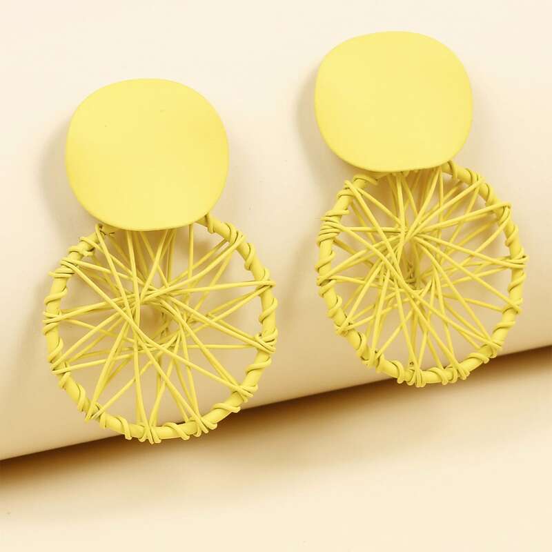 

Round Hoop Earrings, Yellow
