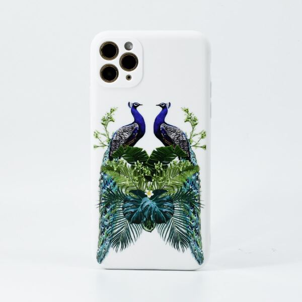 

Peacock & Tropical Print Phone Case, Multicolor