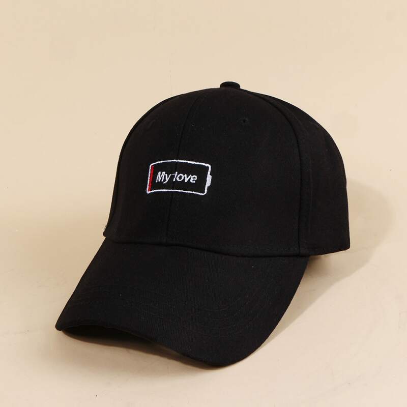 

Guys Letter Embroidery Baseball Cap, Black