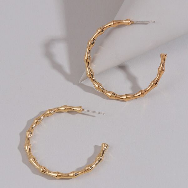 

Open Hoop Earrings, Gold
