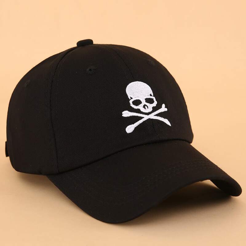 

Skeleton Baseball Cap, Black