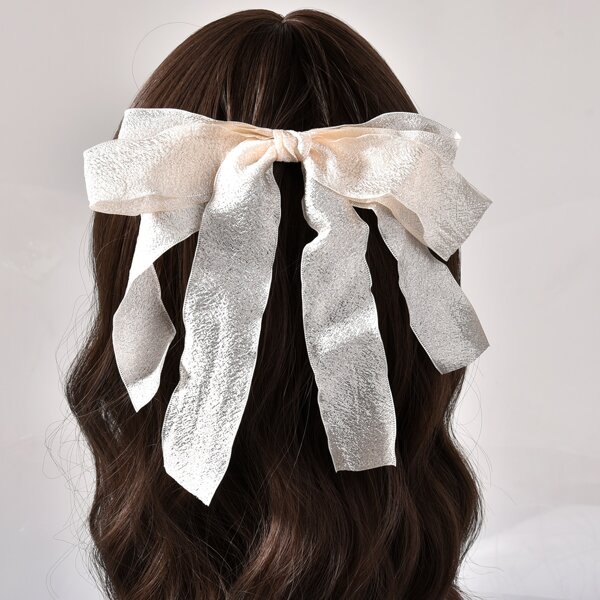 

Bow Knot Decor Hair Clip, Beige