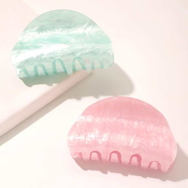 

3pcs Acrylic Hair Claw, Multicolor