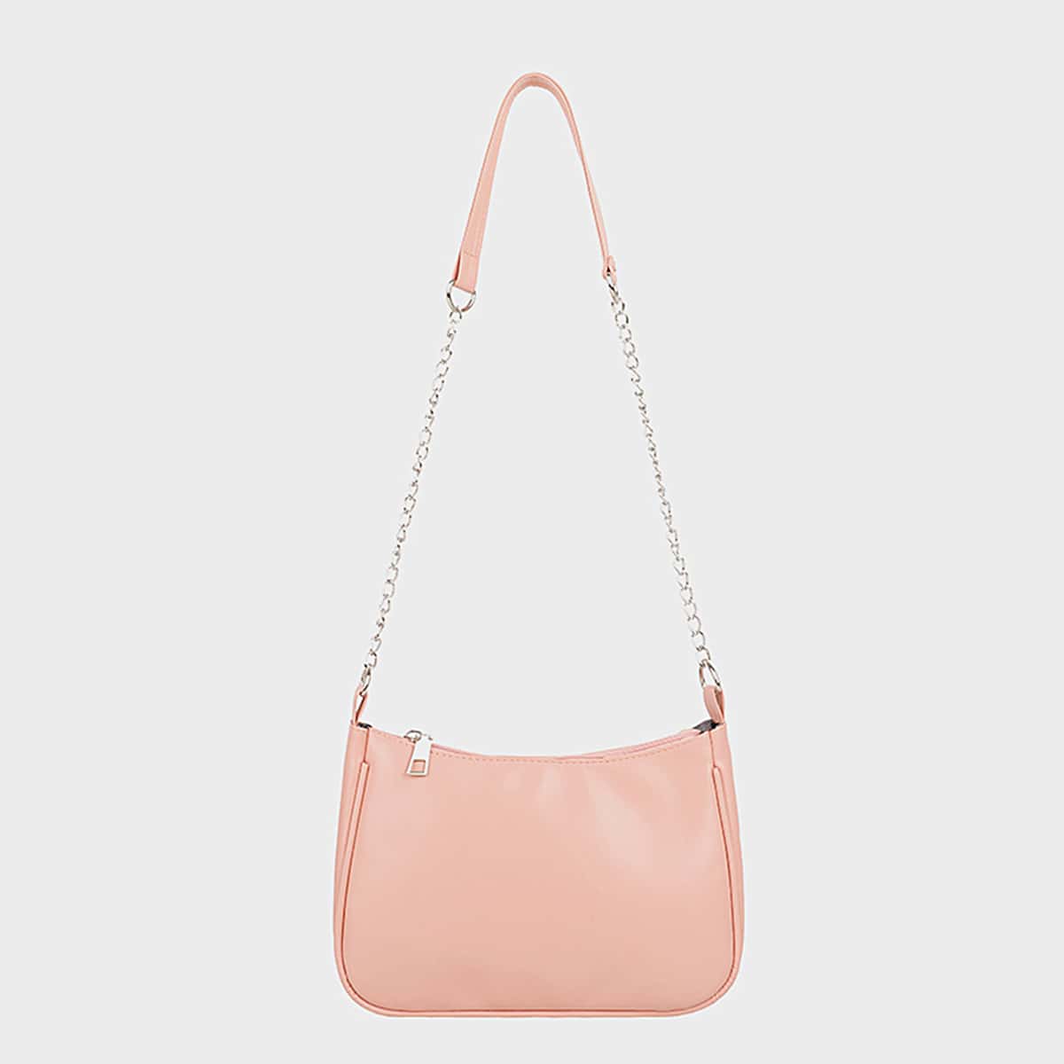 

Solid Chain Shoulder Bag, Pink