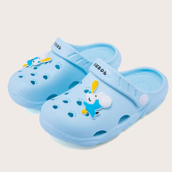 

Toddler Boys Cartoon Decor Slippers, Baby blue