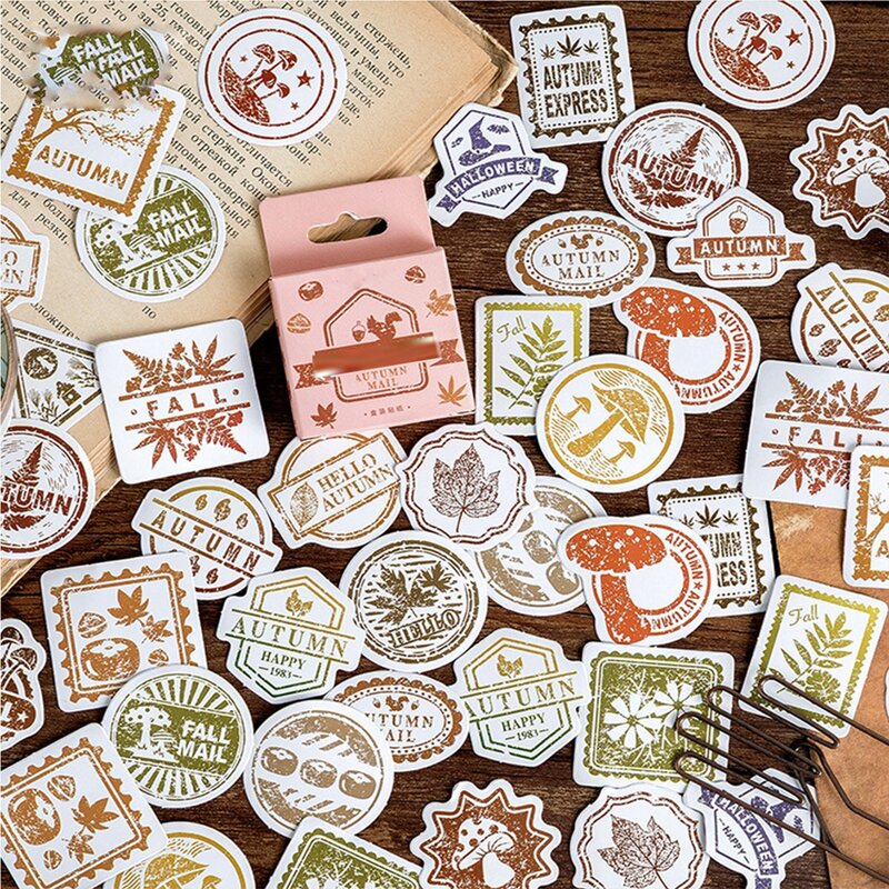 

46pcs Plants Sealing Sticker, Multicolor