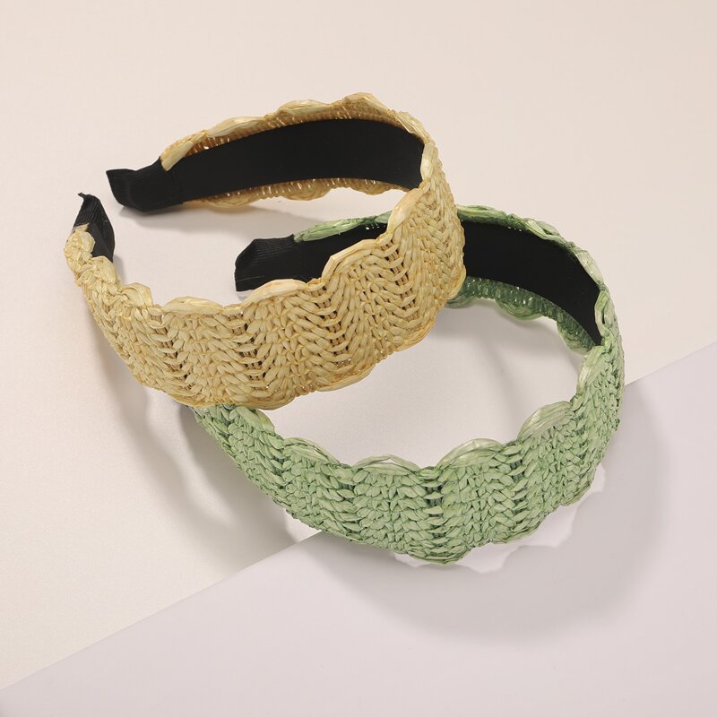 

2pcs Wide Hair Hoop, Multicolor