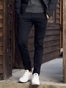 Pantalones con bolsillo - Negro - Ver 3