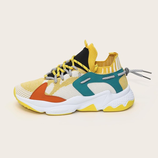 

Colorblock Lace Up Decor Sneaker, Multicolor