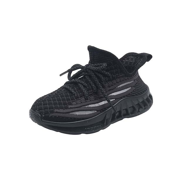 

Kids Lace-up Decor Sneakers, Black
