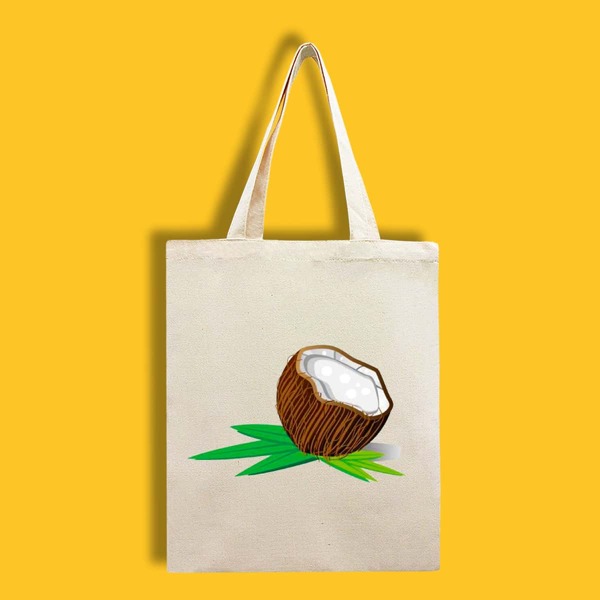 

Fruit Graphic Shopper Bag, Beige