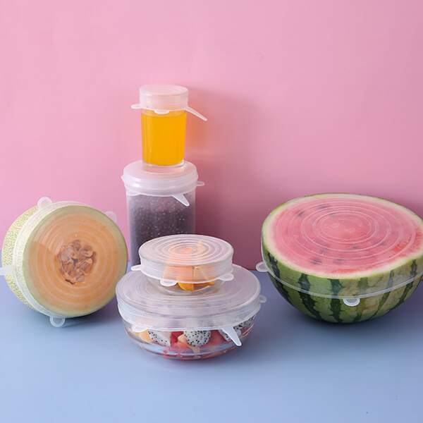 

6pcs Food Fresh Cover Set, White