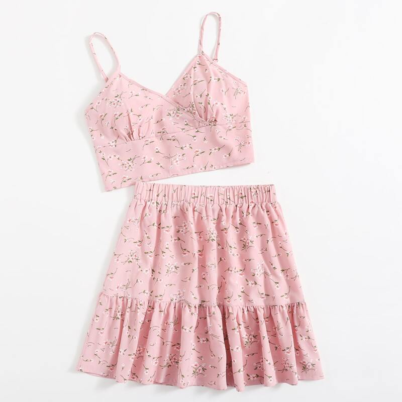 

Ditsy Floral Cami & Skirt, Pink