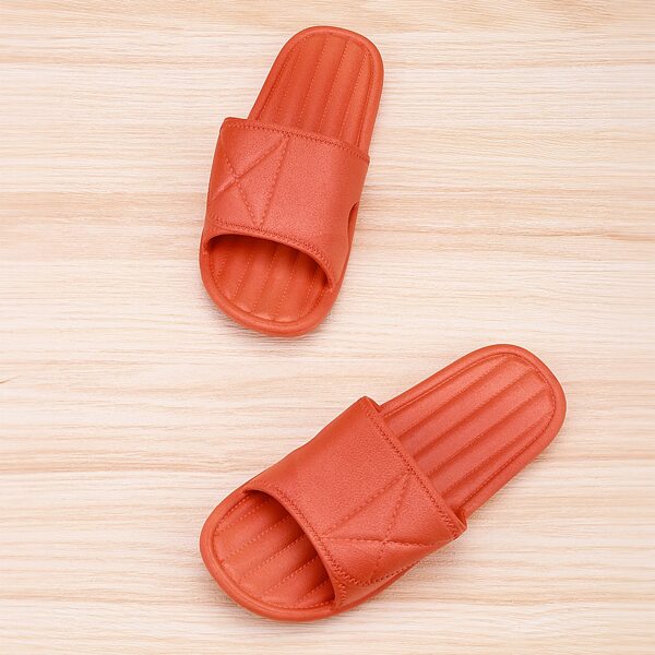 

Minimalist Quilted Slides, Orange