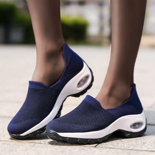 

Minimalist Knit Slip On Chunky Sneakers, Blue