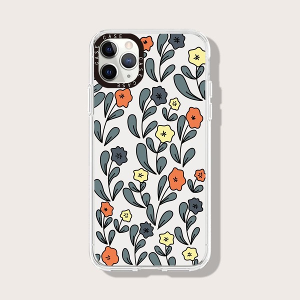 

Flower Painted Phone Case, Clear