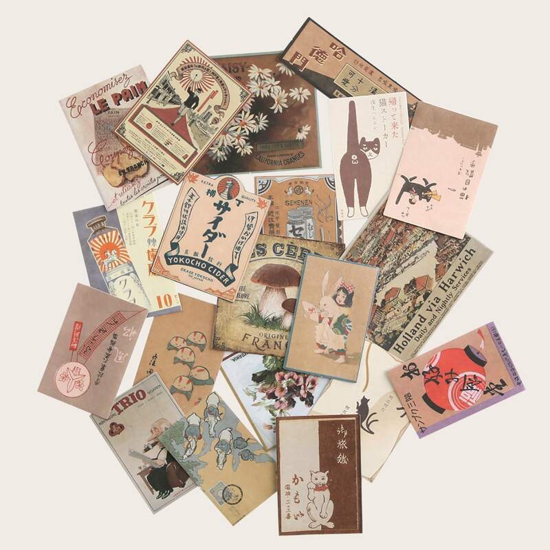 

20pcs Mixed Pattern Sticker, Multicolor