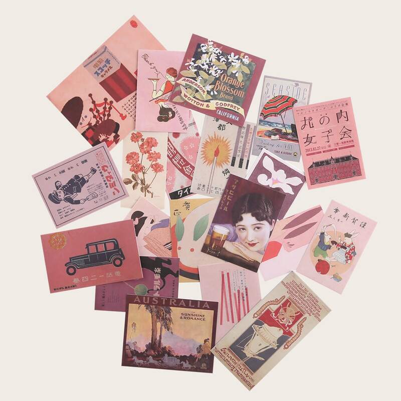 

20pcs Mixed Pattern Sticker, Multicolor