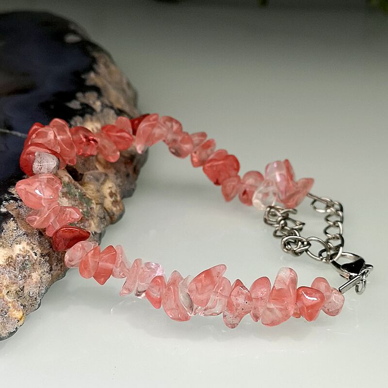 

Natural Stone Bracelet, Red