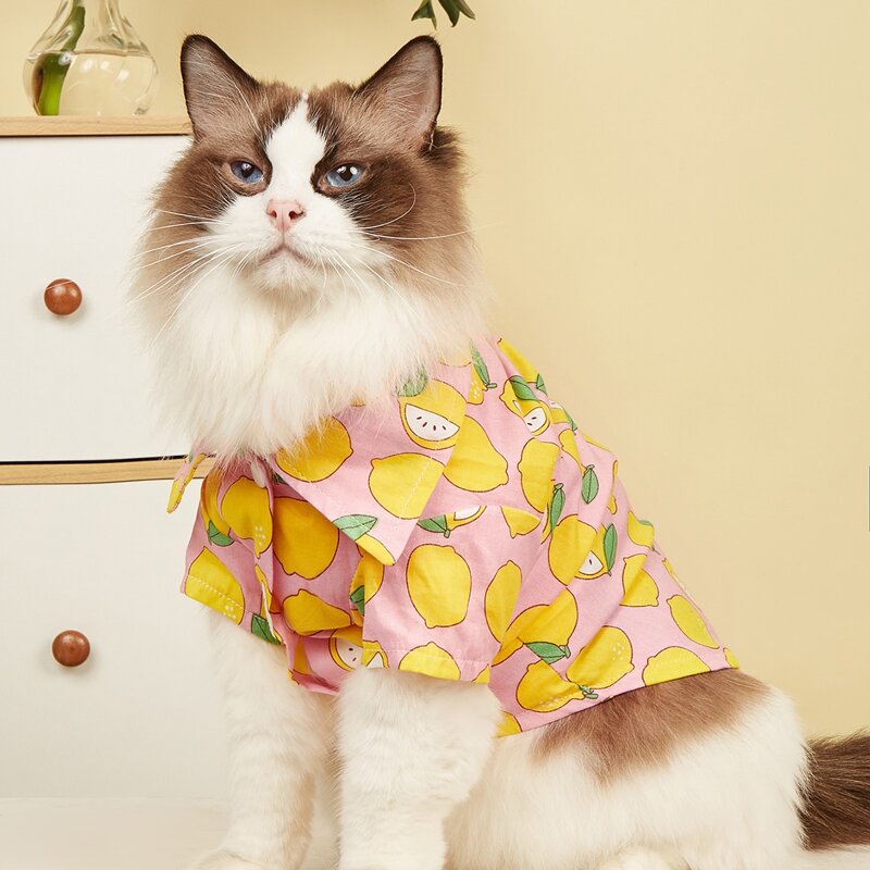 

Lemon Print Pet Shirt, Yellow