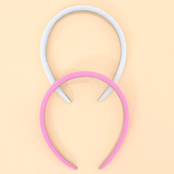 

2pcs Toddler Girls Minimalist Headband, Multicolor