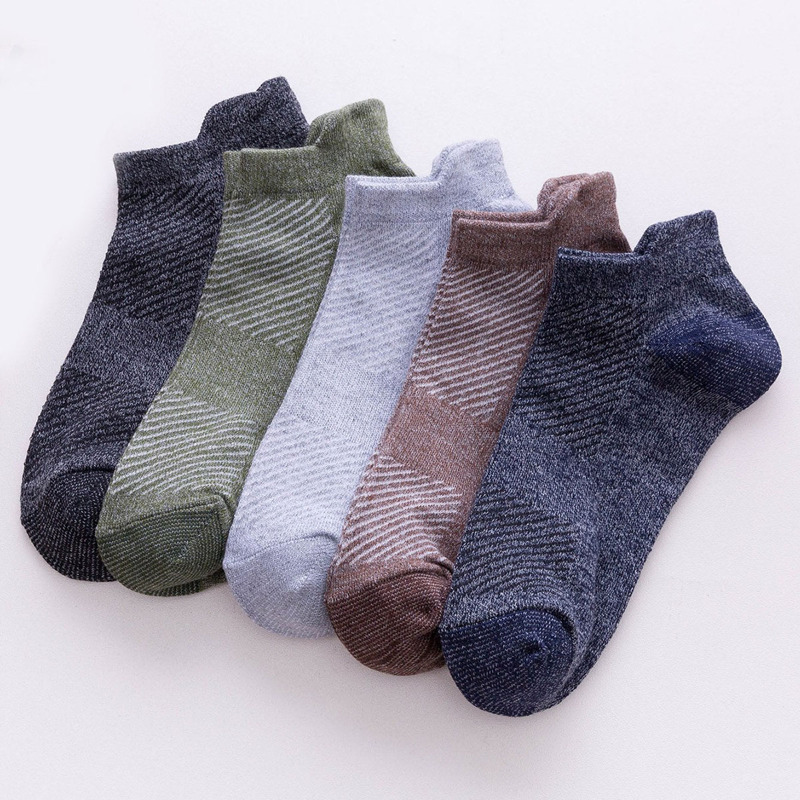 

Guys 5pairs Striped Ankle Socks, Multicolor