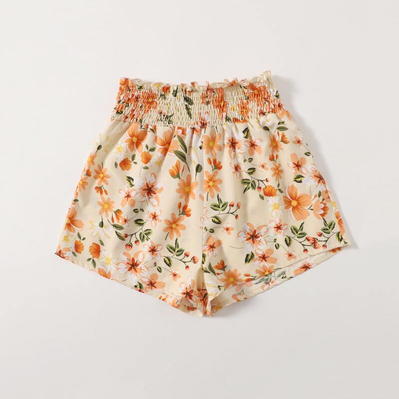 

Ditsy Floral Shirred Shorts, Multicolor