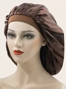 Awegeo 素色髮帽 - 咖啡棕 - 查看 7