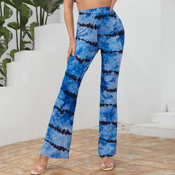 

Tie Dye Flare Leg Pants, Multicolor