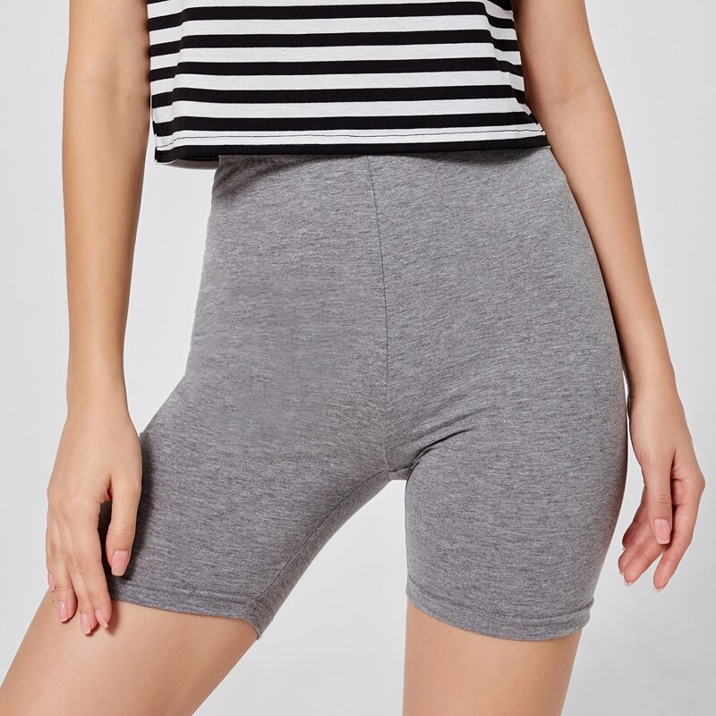 

Solid Biker Shorts, Grey