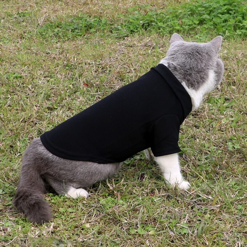

1pc Solid Color Pet Shirt, Black