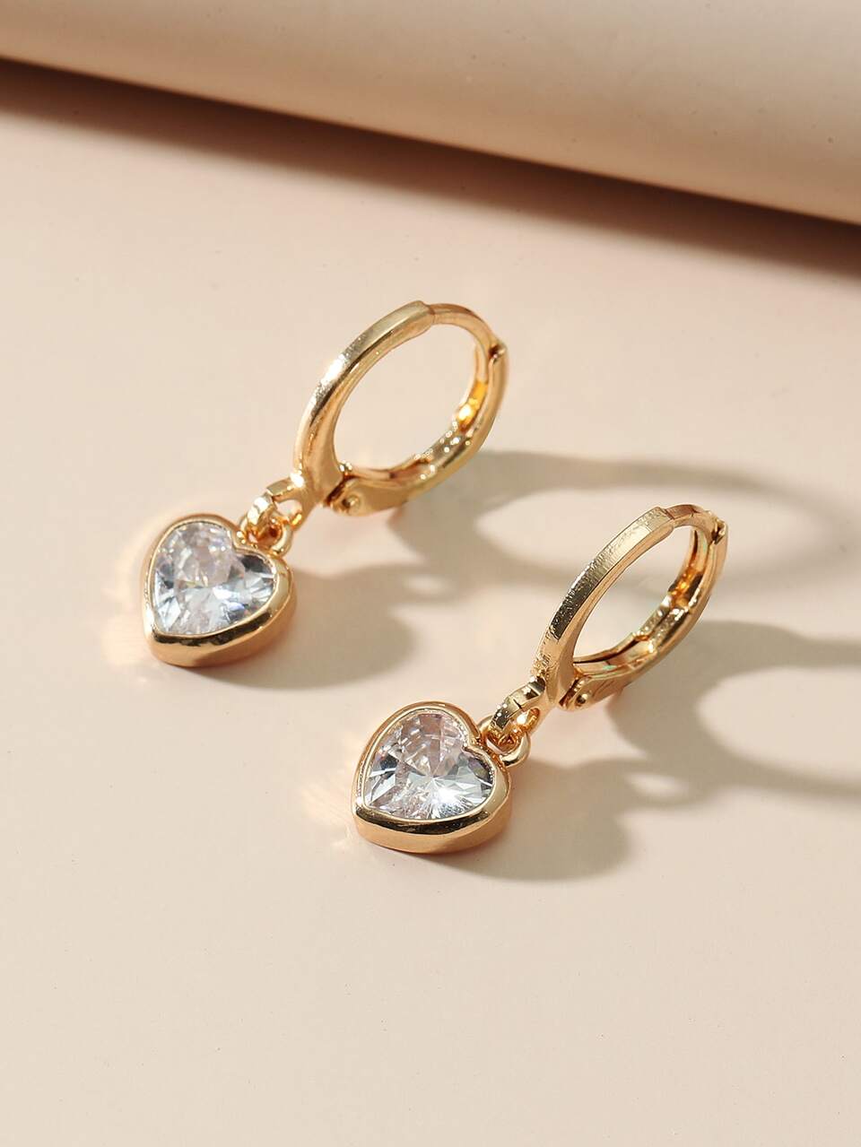 Cubic Zirconia Heart Drop Earrings Valentines,Mom,Mother,Mother's Day,Gift