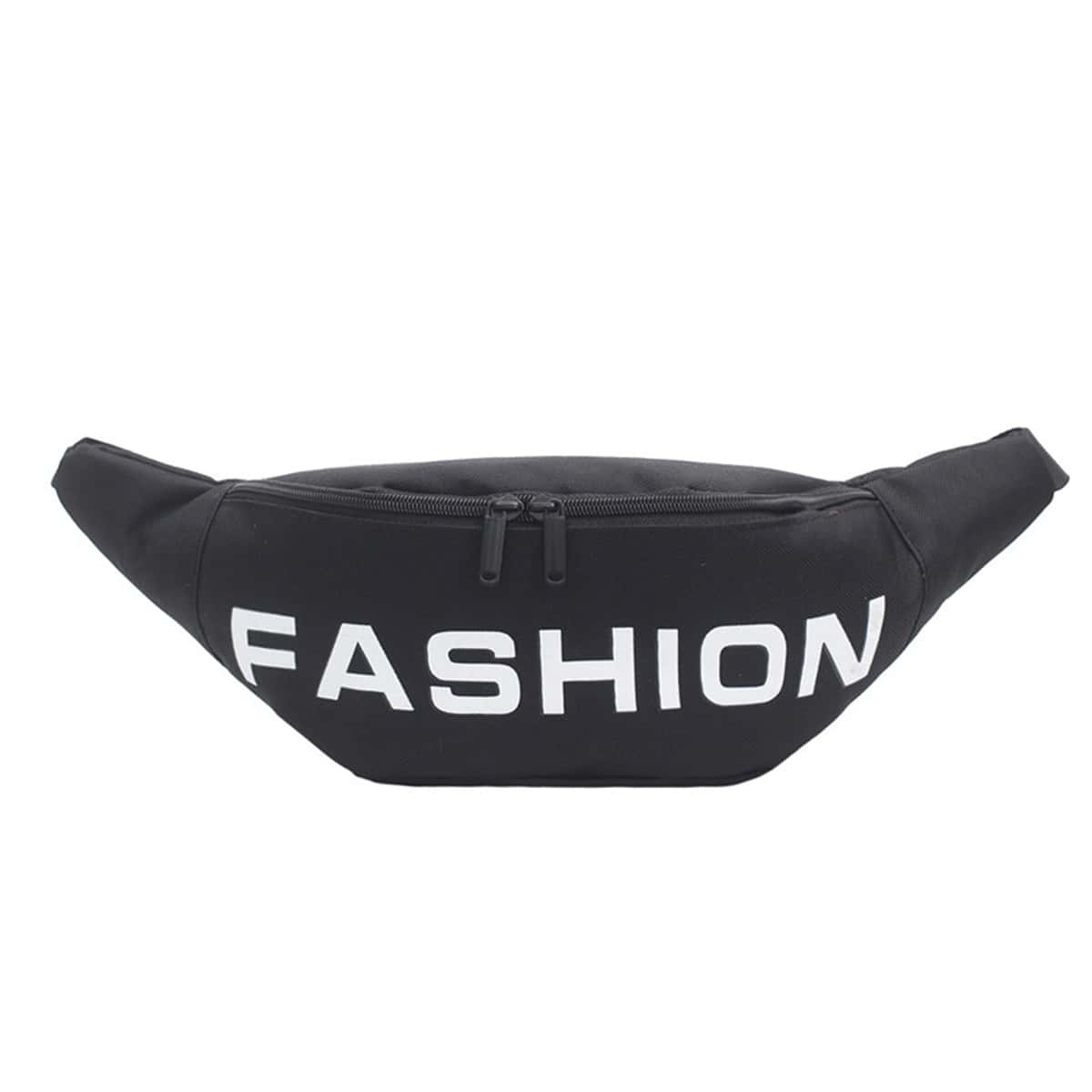 

Letter Graphic Fanny Pack, Black