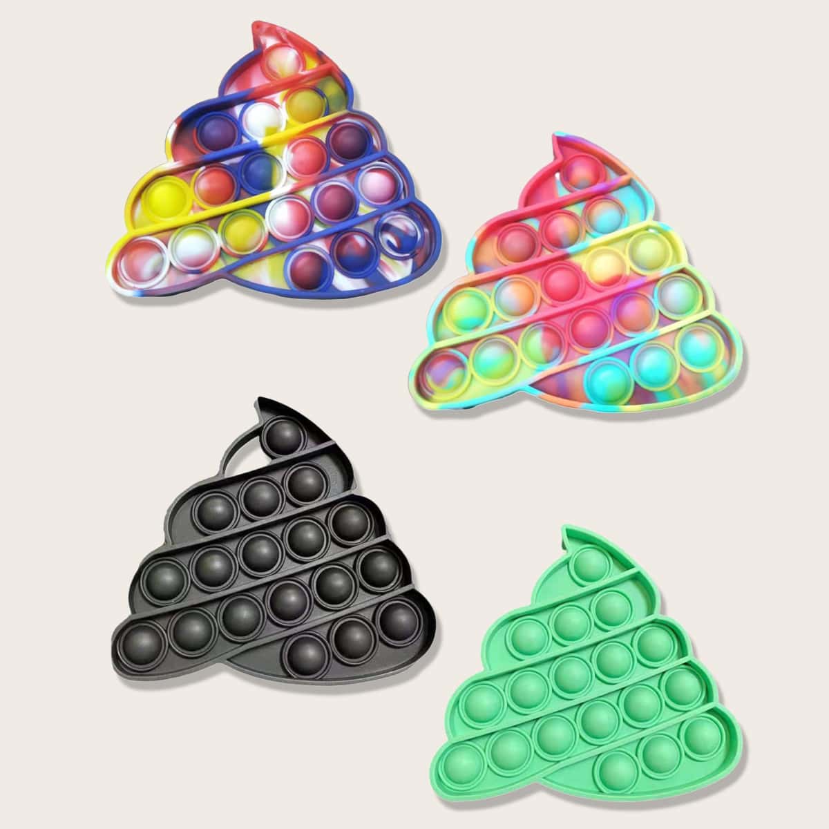 

1pc Random Poop Stress Relief Bubble Toy, Multicolor