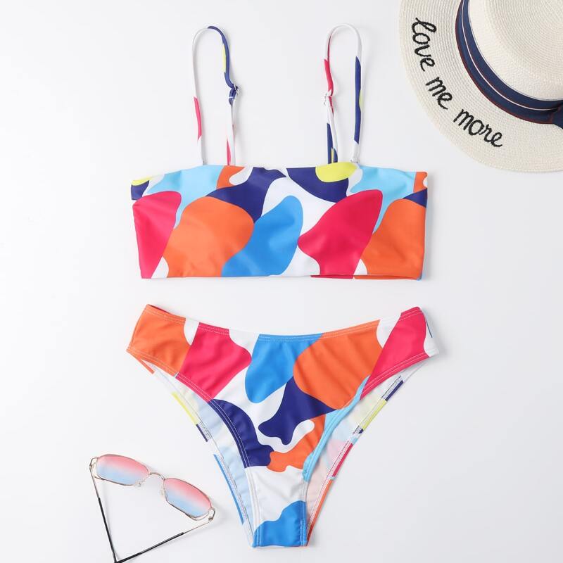 

All Over Print Bikini Swimsuit, Multicolor