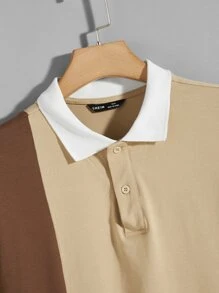 Manfinity Hombres Camisa polo de color combinado