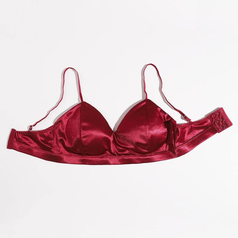 

Simple Solid Bra, Red