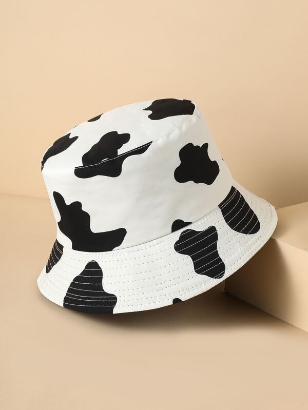 Cow Print Bucket Hat SHEIN UK
