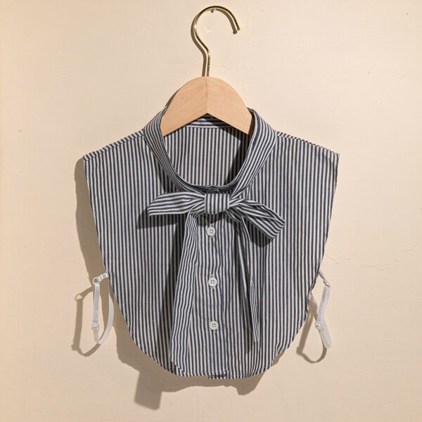

Bow Decor Striped Dickey Collar, Multicolor
