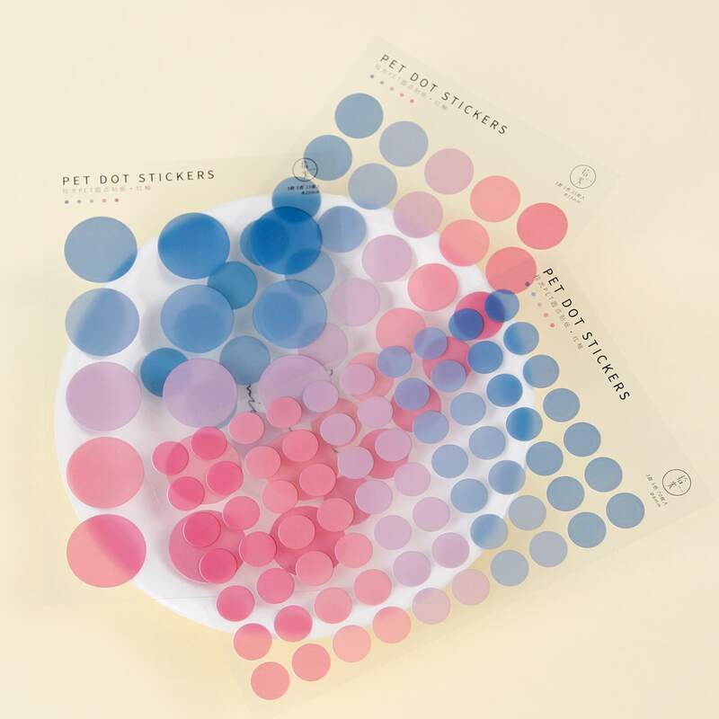 

3sheets Dot Sticker, Multicolor