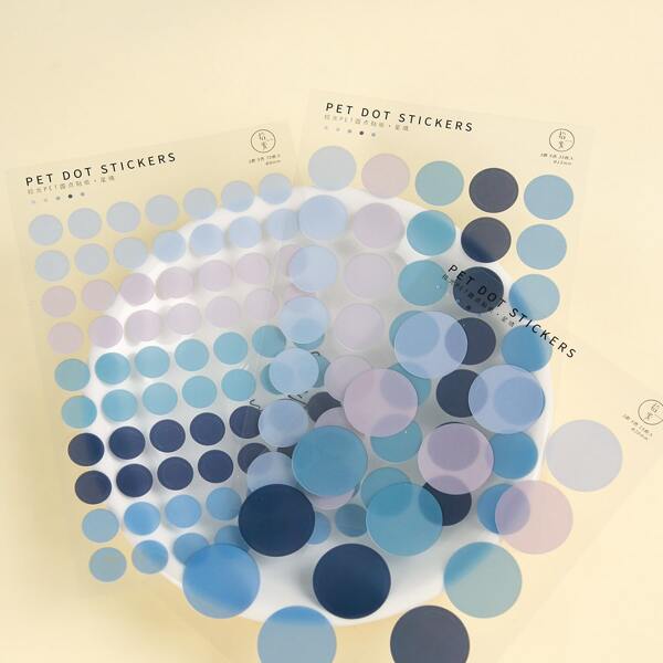 

3sheets Dot Sticker, Multicolor