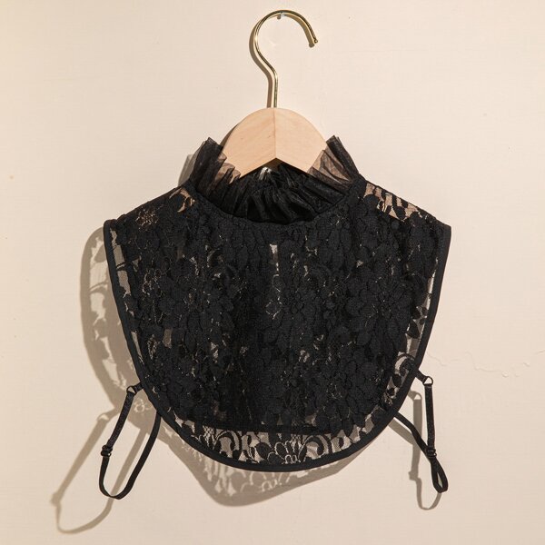 

Frilled Dickey Collar, Black