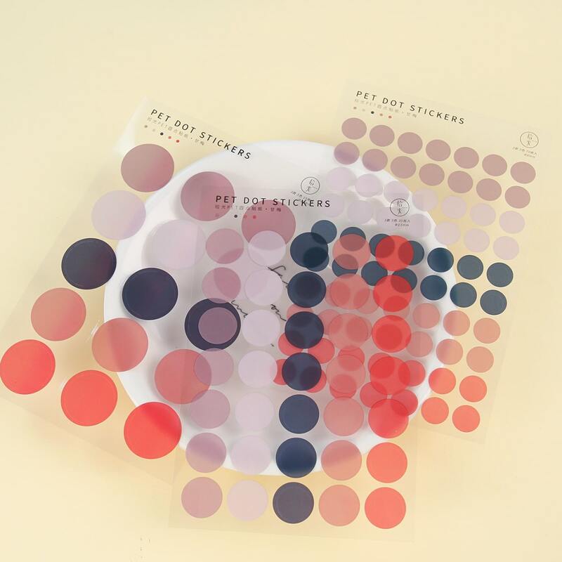 

3sheets Dot Sticker, Multicolor