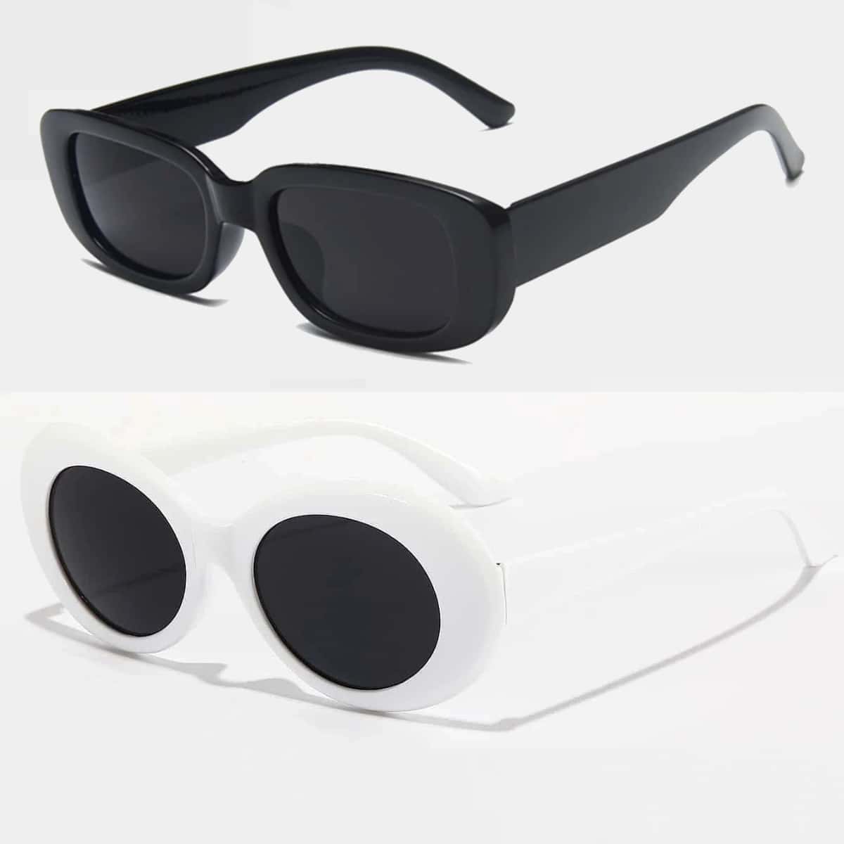 

2pcs Geo Frame Sunglasses