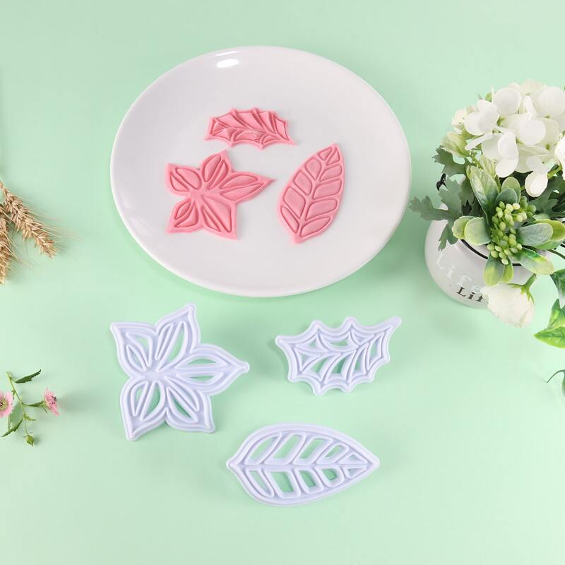 

3pcs Leaf Chocolate Mold, White