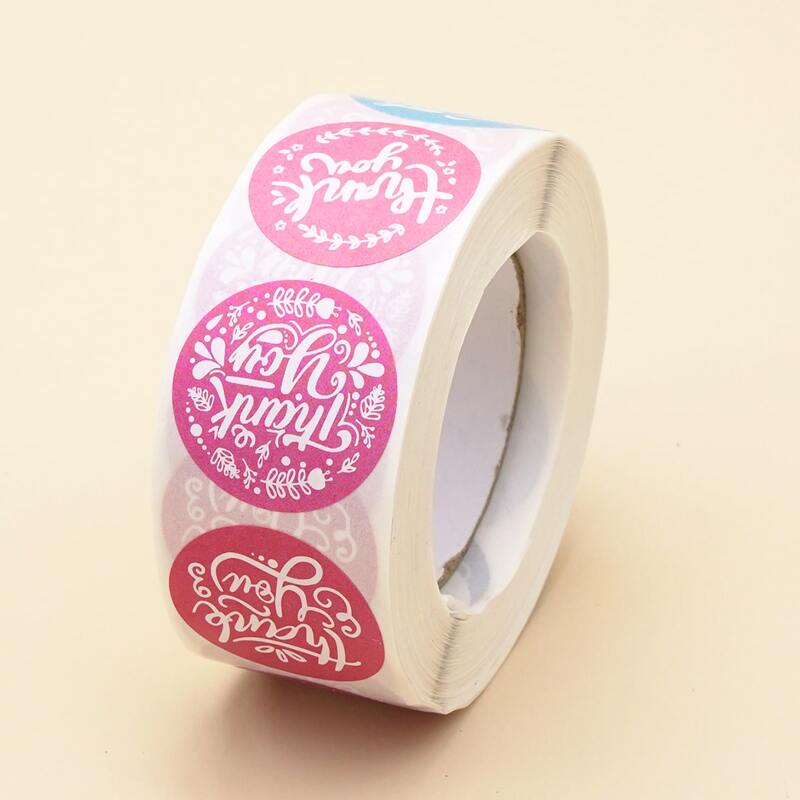 

1roll 500pcs Slogan Graphic Sealing Sticker, Multicolor